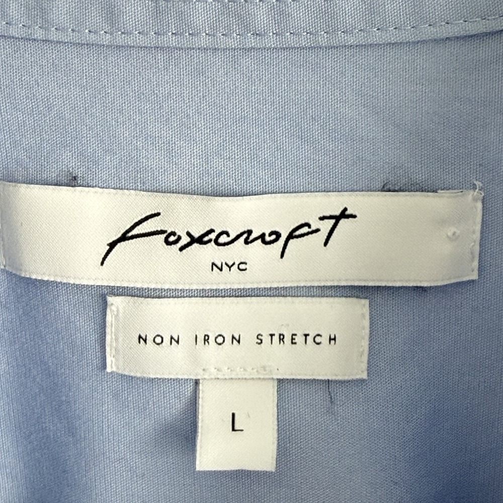 Foxcroft Button Down Shirt L No Iron Normcore New England Office Clean Girl - Picture 4 of 9